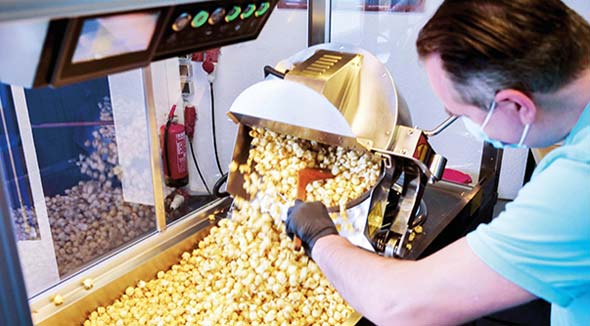 Popcorn-Herstellung mit Induktion