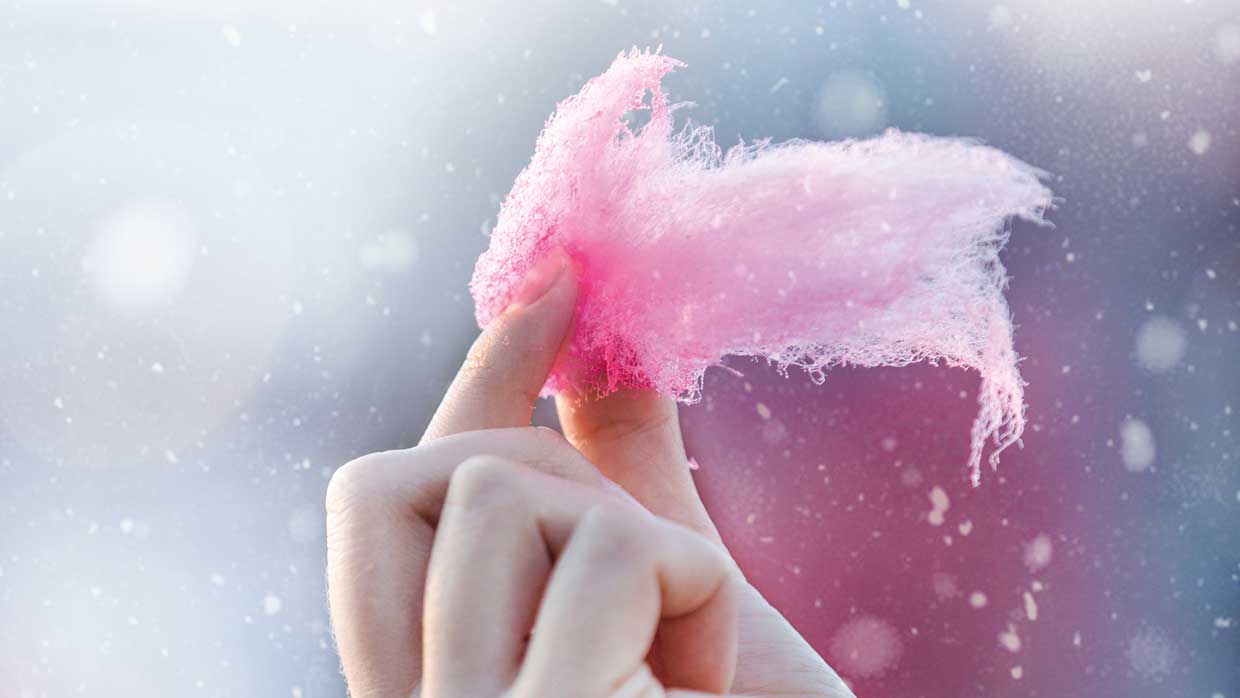 Oder einfach pur genießen: Zuckerwatte, die allerzarteste Versuchung