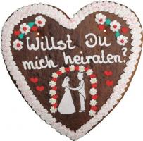 Lebkuchenherzen Hochzeitsherz 1.000 g 5 Stück 