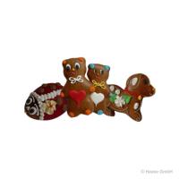 Lebkuchenfiguren  Bärchen Käfer Hund 50 Stück gemischt 35g + 40g 20 Stück Bärchen 35g 