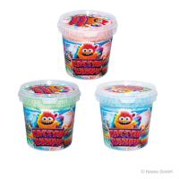Zuckerwatte 1 Liter - 6 Stück in 3 Farben und 3 Geschmacksrichtungen 