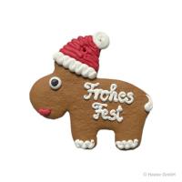 Lebkuchen Elch mit Mütze 70g - 30 Stück 