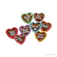 Dekorherz Sprüche - 80 g - 50 Stück 