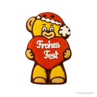Weihnachtsbär Frohes Fest 23 cm, 200g - 15 Stück 