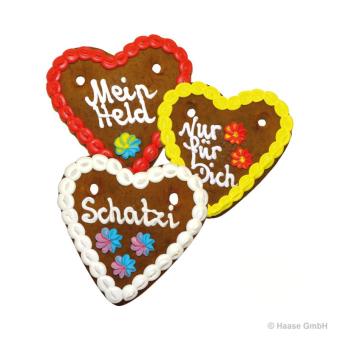 Lebkuchenherzen Spruchherz 80 g - 65 Stück 
