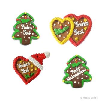 Doppelherz-Tannenbaum-Herz m. Mütze - 30 Stück - 90g-140g 