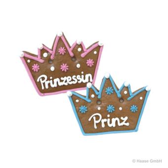 Lebkuchenkrone Prinzessin & Prinz 40 g - 50 Stück - 40x Prinzessin + 10x Prinz 