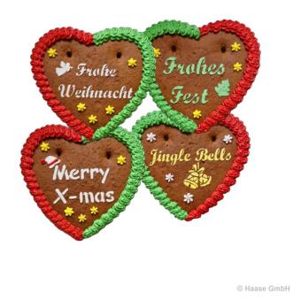 Weihnachtsherz mit Text  125g - 40 Stück 
