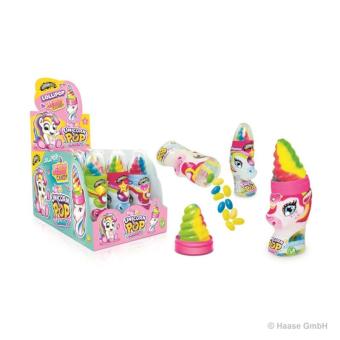 Johny Bee Unicorn Pop Candy Lollipop & Jelly Candy 12 x 50g 