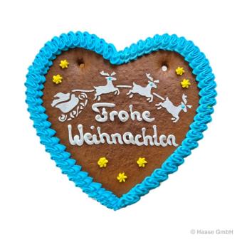 Weihnachtsherz mit Text & Motiv, 350g - 16 Stück 