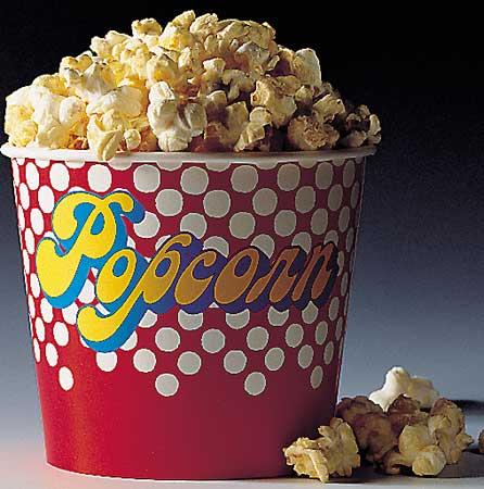 Aufkleber Motiv Popcorn Bodenbecher 