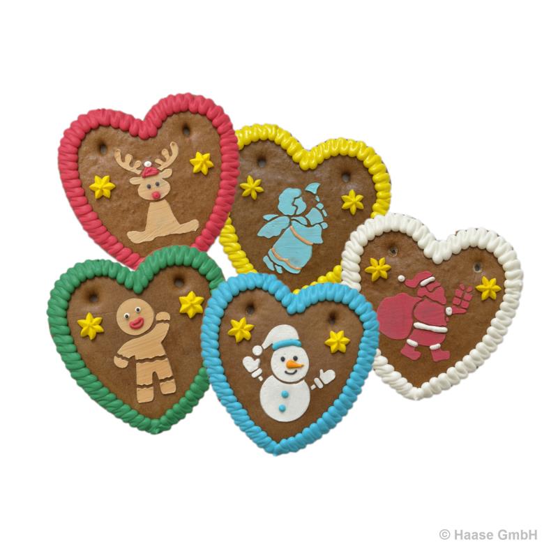 Lebkuchen Weihnachtsherz 80g - 60 Stück 