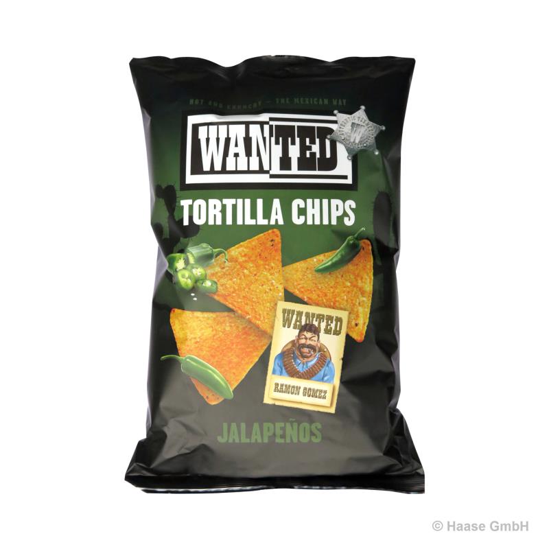 Wanted Tortilla Chips - Jalapeno - 12 x 450 g 