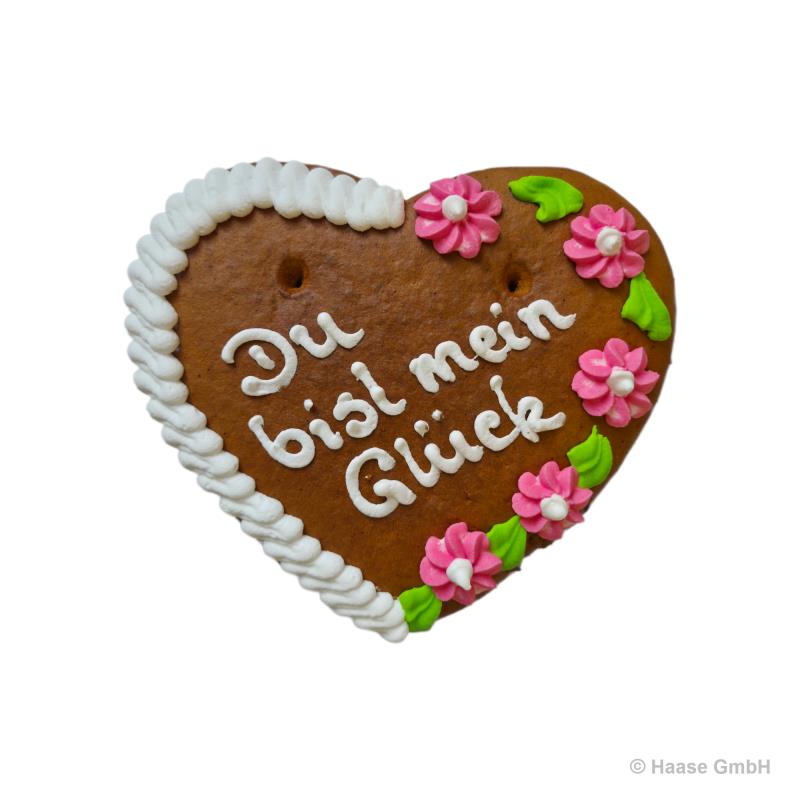 Lebkuchenherz Flower-Herz 125g - 40 Stück 