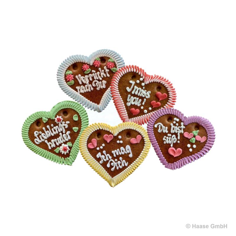 Dekorherz Sprüche - 125 g - 40 Stück 