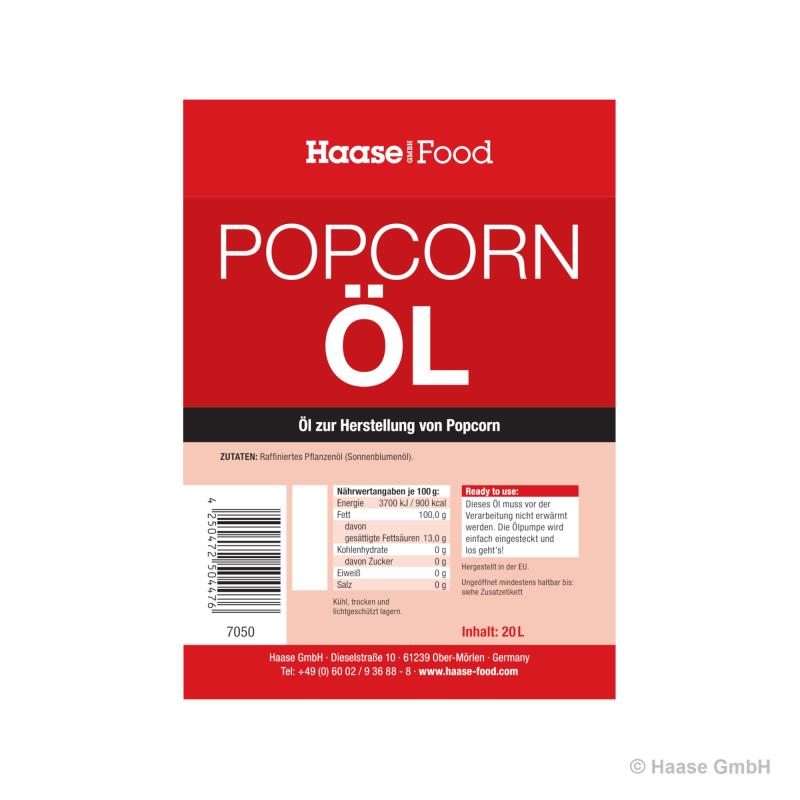 Popcorn-Öl Eimer - 20 Liter 