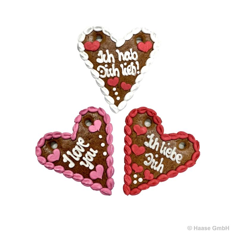 Dekorherz 3er Liebe - 60 g - 60 Stück 