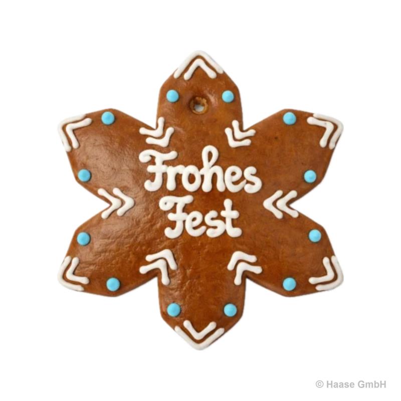 Lebkuchen Eiskristall 16 cm, 80 g - 20 Stück 