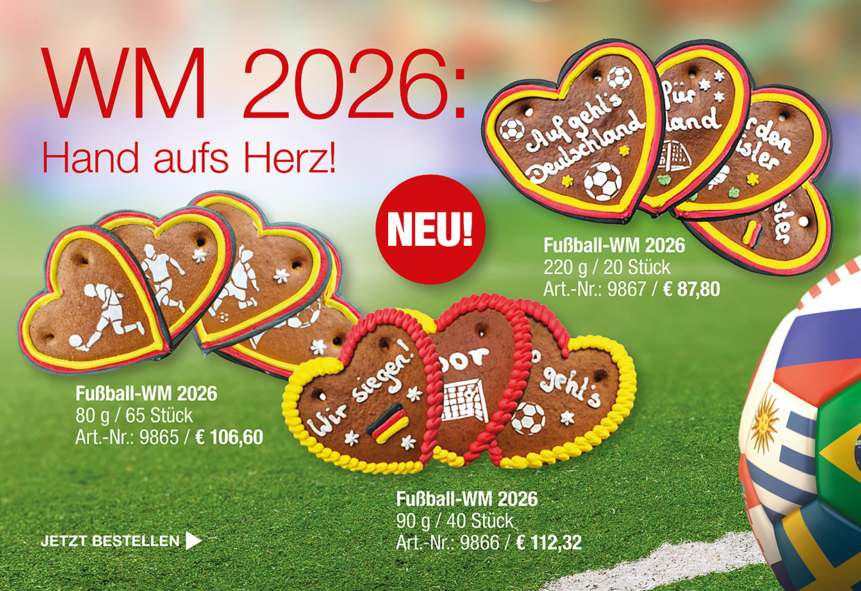WM 2026 / Lebkuchenherzen
